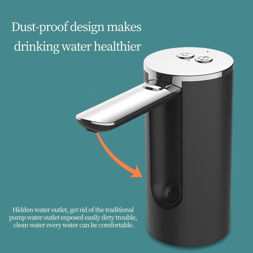 Bomba De Botella De Agua Automática Plegable Negro1 Negro1