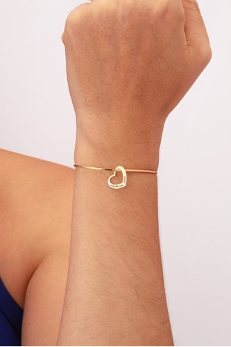 Pingente Coração Vazado 1,5cm Ouro 10k