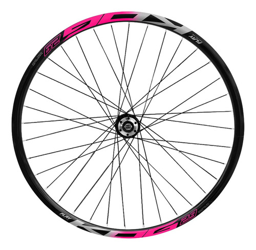 Roda Dianteira Mtb Aro 29 Kog Freios A Disco Raios Zincados Cor Preto/rosa