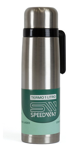 Termo Speedway Clasico Con Asa Acero Inox 1 Litro Disershop Color Plata