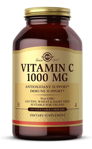 Vitamina C 250caps Solgar - Unidad a $1140