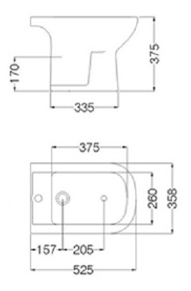 Imagen 4 de 9 de Juego Baño Bari Ferrum Inodoro Mochila Dual Bidet 1 Ag Tapa