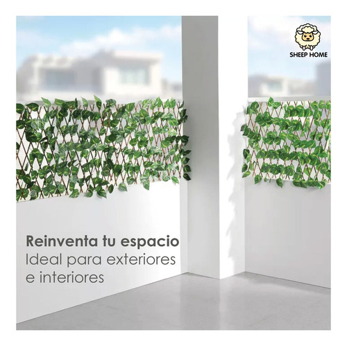Muro Verde Expandible De Hojas Artificiales Estructura Café