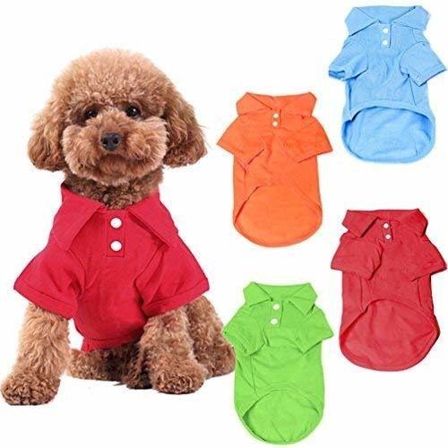 Dog Kingmas Paquete De 4 Camisas Del Animal Doméstico Del Pe