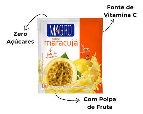 Suco Em Pó Zero Açúcar Magro 8g Sabores Variados Kit Com 90