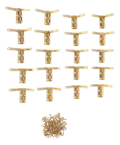 Minibaúl Expositor Joyas Latón, 40 Piezas, L, Dorado D