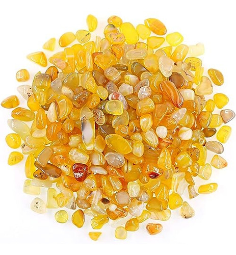 1 Lb/460g Natural Yellow Agate Pebble Crystal Stone Irr...