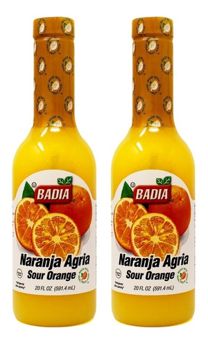 2 Botellas De Naranja Agria Badia De 591.4 Ml. C/u Envío Gra