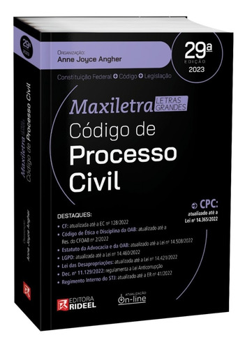 Código Processo Civil + Constituição - Maxiletra Rideel