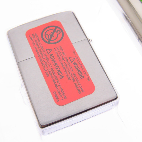 Zo17733 Zippo Set Brush Chrome Y Cantimplora Petaca Flask