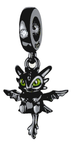 Charm Chimuelo Dragón C/pndora Cja De Fábrica Negro Original