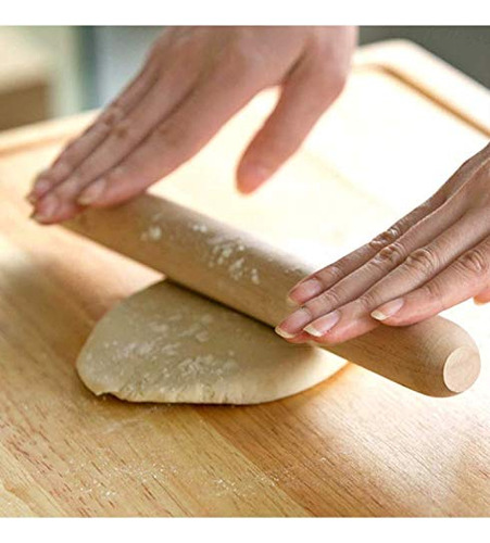 Rodillo De Madera Para Hornear Rodillo De Masa De Pizza Fra. Color Marrón