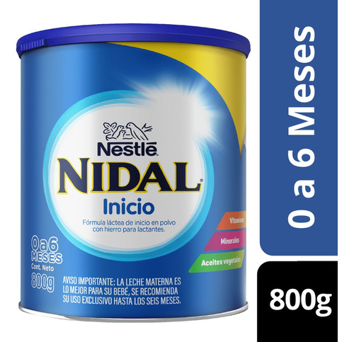 Leche Nidal 1 Inicio 800g Fórmula Infantil