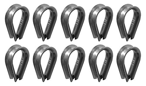 10 Pieces Stainless Steel 316 3mm Rope Thimbles Marine ...