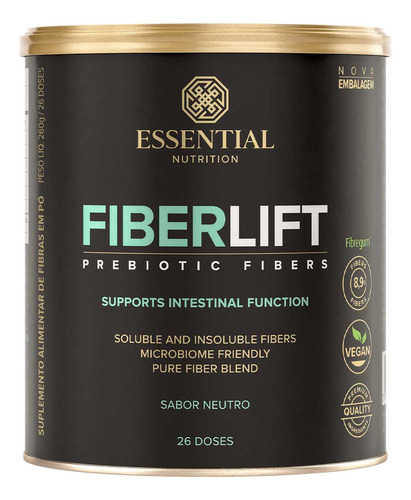 Suplemento Em Pó Essential Nutrition Tradicional Fiberlift Em Lata De 260ml Without flavor