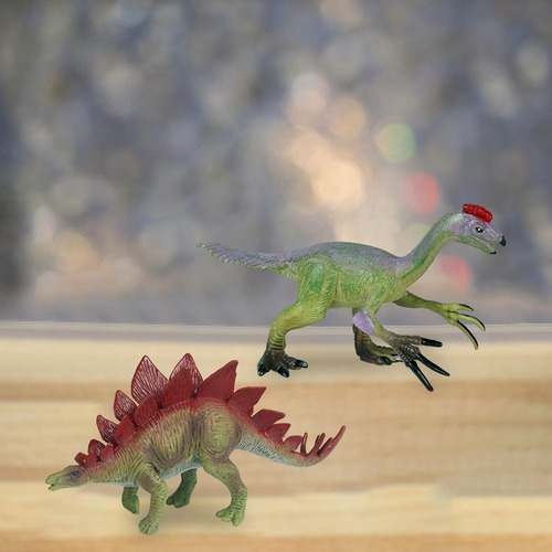 2 Pçs Figuras De Dinossauro Realista Brinquedos Estilo C