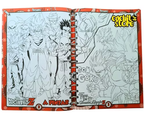Mega Libro Para Pintar Colorear Y Jugar De Dragon Ball Z