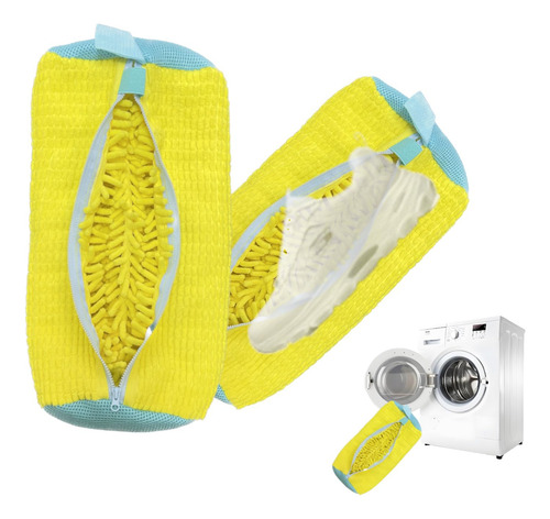Bolsa De Lavado Para Zapatillas Amarilla 2 Piezas