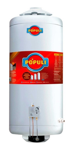 Imagen 1 de 1 de Termotanque a gas natural Ecotermo Pópuli Populi 100 GN blanco 100L