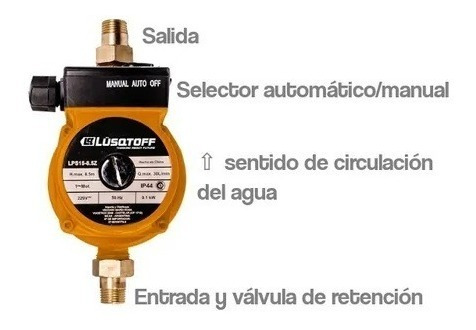 Imagen 7 de 10 de Bomba Presurizadora Elevadora Presion Lusqtoff + Guantes