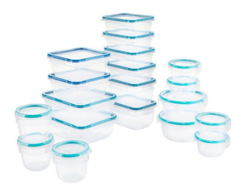 Recipientes De Plástico Snapware 1298037 Herméticos 38 Pz Turquesa