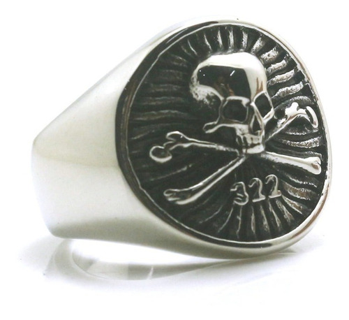 Anillo Calavera Craneo Color Plata Acero Inoxidable Hombre