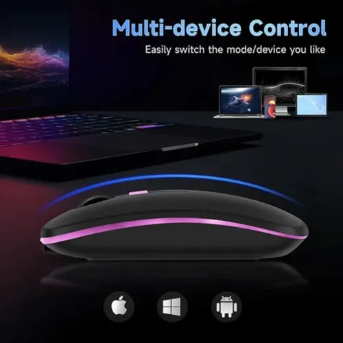 Mouse Raton Inalámbrico Bluetooth Pc Cell Tablet Recargable