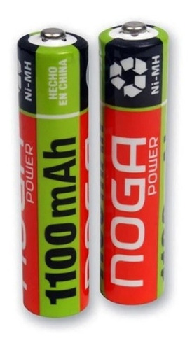 Pilas Recargables Noga Aaa 2u Ni-metal 1100mah