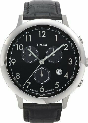 Relógio Timex Com Cronografo Em Couro T2f561