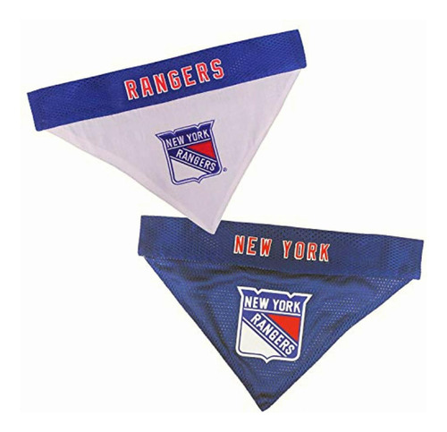 Nhl New York Rangers Bandana For Dogs & Cats, Small/medium.