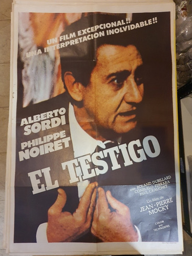 Antiguo Afiche De Cine Orig.-.2256-el Testigo- Alberto Sordi