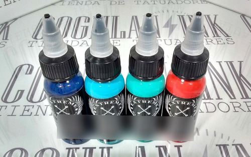 Imagen 6 de 10 de Set Tattoo Extreme 20 Tintas X 1oz = 20 Oz Tatuajes Tatuar