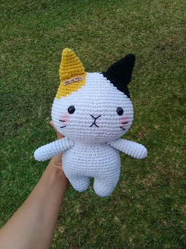 Imagem 4 de 4 de Amigurumi Gatinho De Crochê Gato Decoração Brinquedo Present