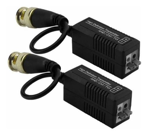 Par Video Balun Pasivo Con Cable 720p 1080p Hdcvi Ahd Hdtvi