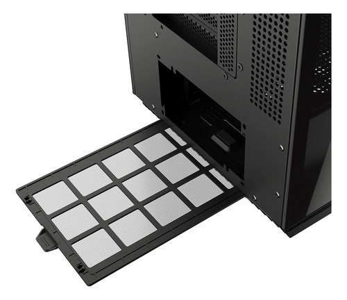 Gabinete Cougar Fv270 Black Midtower E-atx Prisma De Luz Color Negro