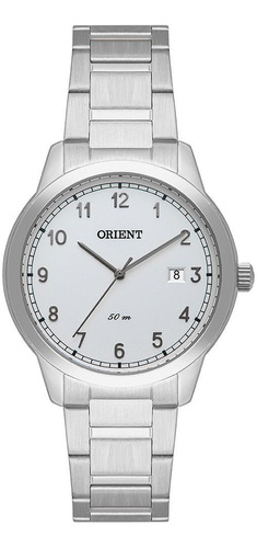 Relógio Orient Prata Números De Fácil Visualização Aço