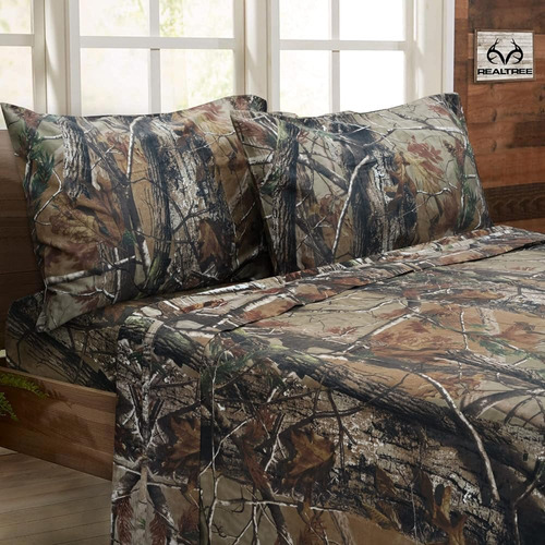 Juego De Sábanas De Camuflaje Multiusos Realtree -ropa De Ca