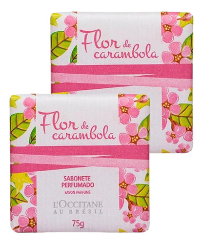 2 Sabonetes Perfumado Flor De Carambola 75g  L'occitane 