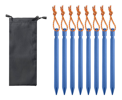 Anclas Para Carpa, Estacas De Aleación De Aluminio Azul