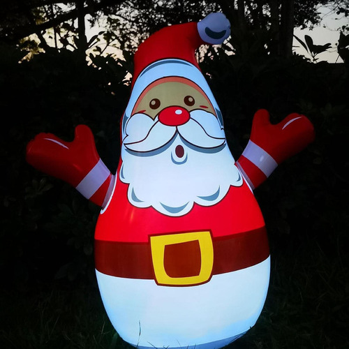 Adorno Navideño Inflable Iluminado De Papá Noel Para