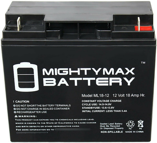 Bateria 12v 18a 12 Voltios 18 Amperio Ups Lámpara Emergencia