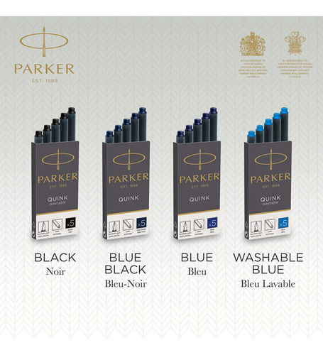 Cartuchos Largos De Tinta Azul Lavable Para Pluma Estilográf