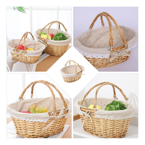 Cesta Multiusos Para Pícnic, Cesta De Boda, Portátil, S