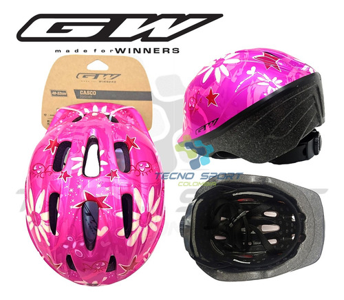 Casco Gw De Niña Para Bicicleta Y Patines Ajustable Oferta