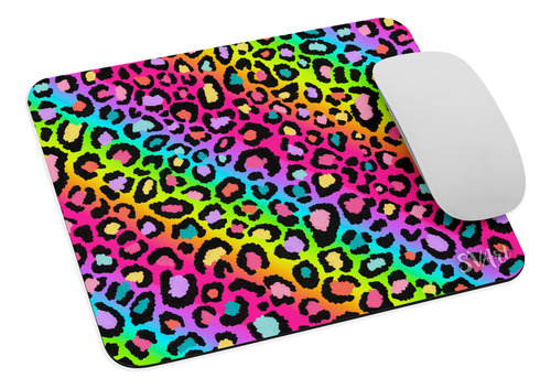 Mouse Pad Svart Diseño Con Colores Arcoiris