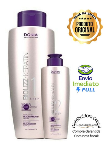 Imagem 1 de 2 de Doha Kit Progressiva Biolizz Keratin Passo 1 + Passo 2