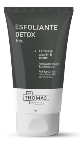 Esfoliante Facial Detox Mr Thomas Labotrat Men Care 90g Momento de aplicação Dia/Noite Tipo de pele Todo tipo de pele