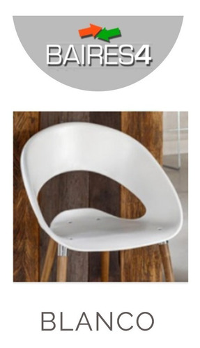 Silla One Cromada Sillón Patas Apilable De Diseño Baires 4 Estructura de la silla PATAS CROMADAS Asiento ASIENTO PLÁSTICO BLANCO Diseño de la tela No tiene tela