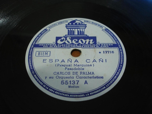 Pasta Carlos De Palma Orq Caracterist Odeon C76