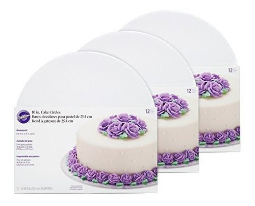 Wilton Cake Boards - Círculos De Pastel Blanco De 10
